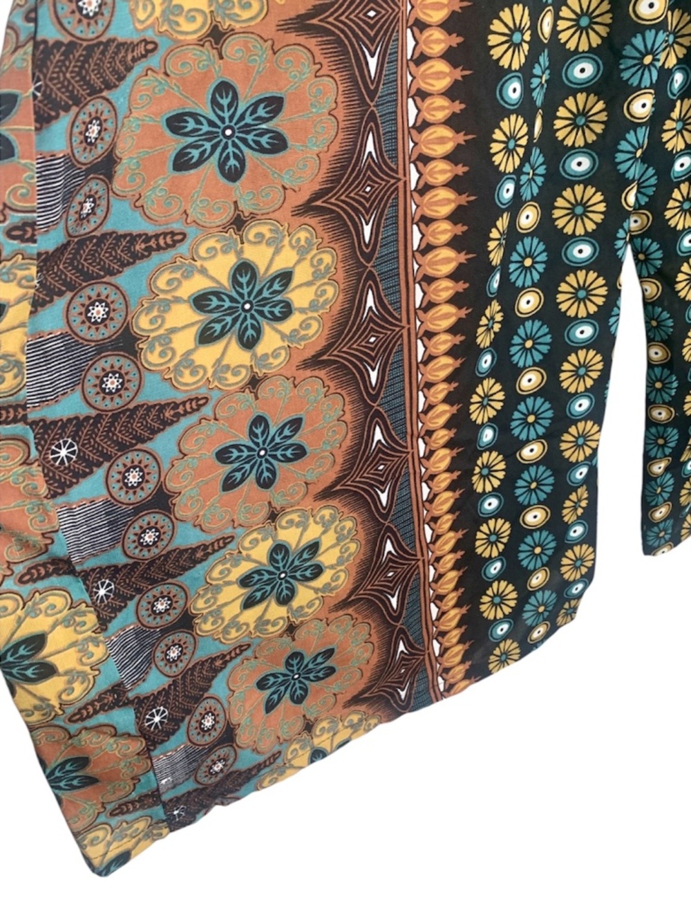 Earthbound Trading Co. Wide Leg Boho Pants High Rise Floral Geo XL - Picture 7 of 8